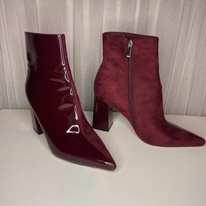 Pointy heeled ankle boots